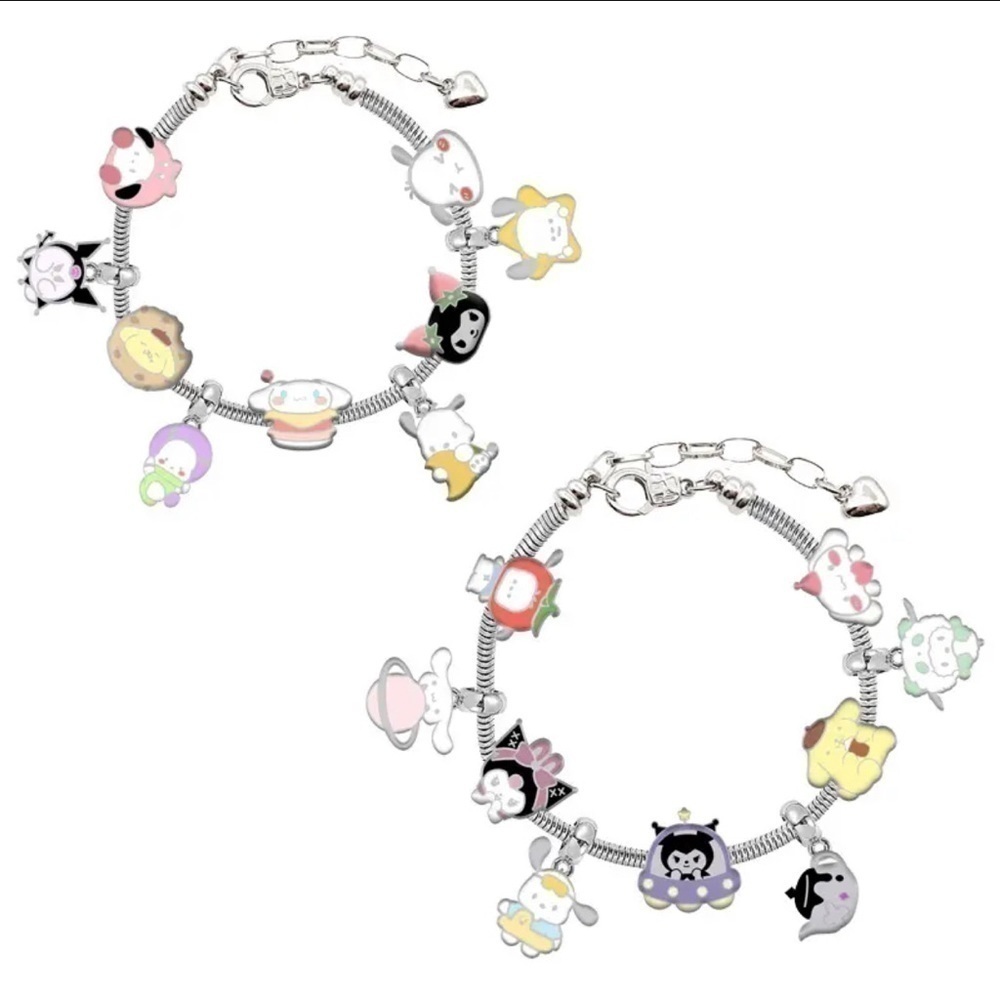 Silver Plated Sanrio Hello Kitty Character Themed Charm Bracelet - Picture 6 of 7